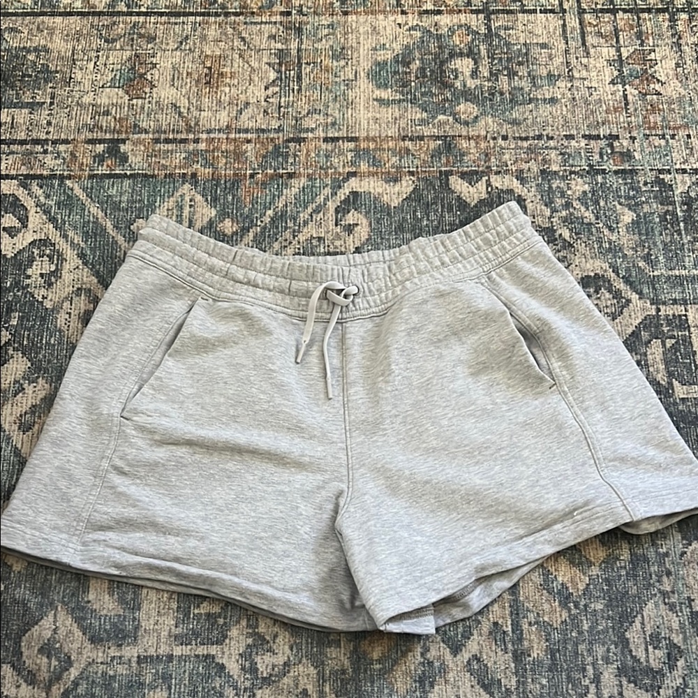 Athleta grey terry cotton short